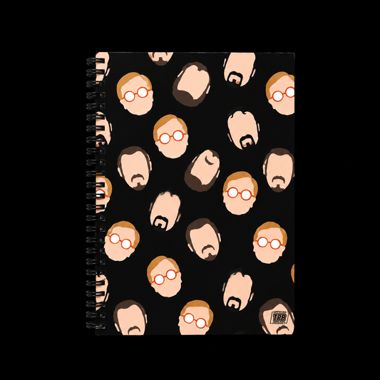 TPB Collage Notebook on a black background
