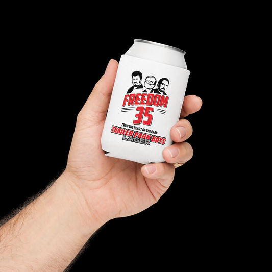 Trailer Park Boys Freedom 35 Can Cooler on a black background