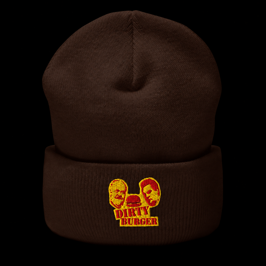 TPB BEANIE - DIRTY BURGER on a black background